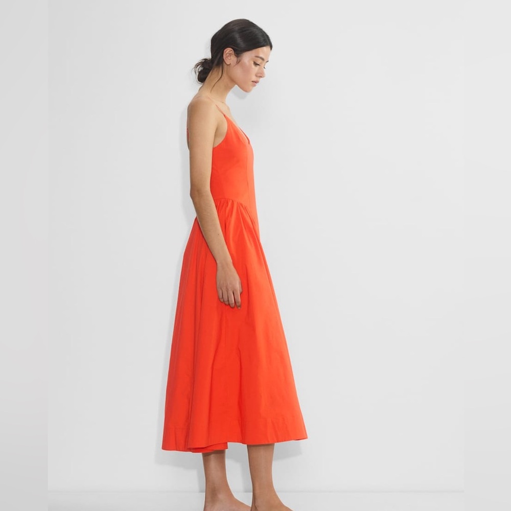 Babaton Orange / Red Midi Dress